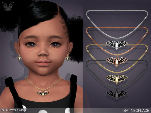 Sims 4 Bat Necklace For Toddlers by feyona from TSR