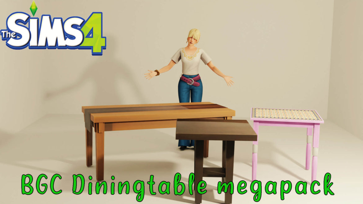 Sims 4 bgc diningtable megapack