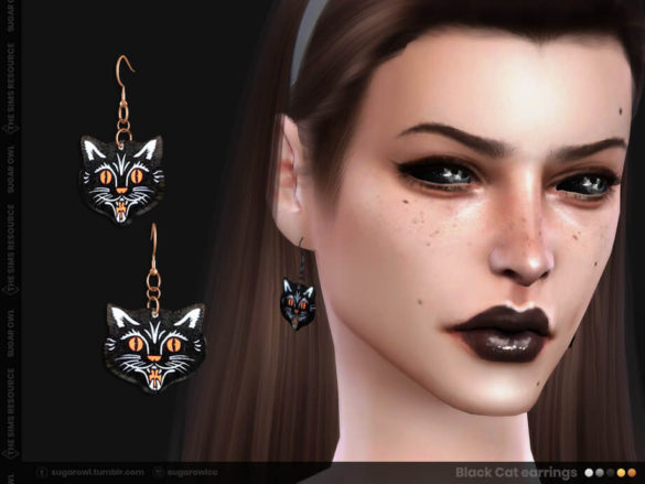 Sims 4 Black Cat earrings