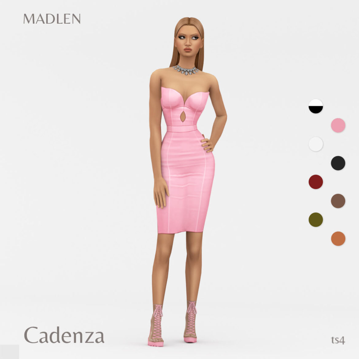 Sims 4 cadenca dress tight form flattering dress get