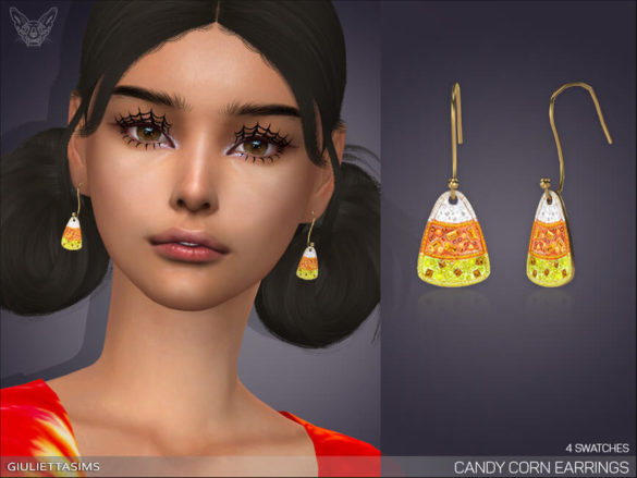 Sims 4 Candy Corn Earrings by feyona from TSR