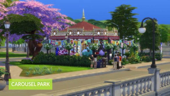 Sims 4 Carousel Park – TS4 – NO CC