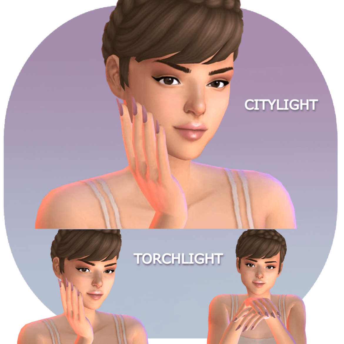 Sims 4 cas lighting city light neutral light