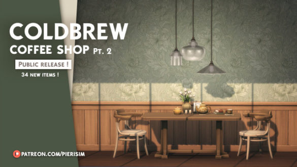Sims 4 COLDBREW Coffee Shop part 2