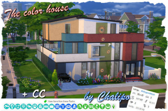 Sims 4 Color House by Chalipo at All 4 Sims