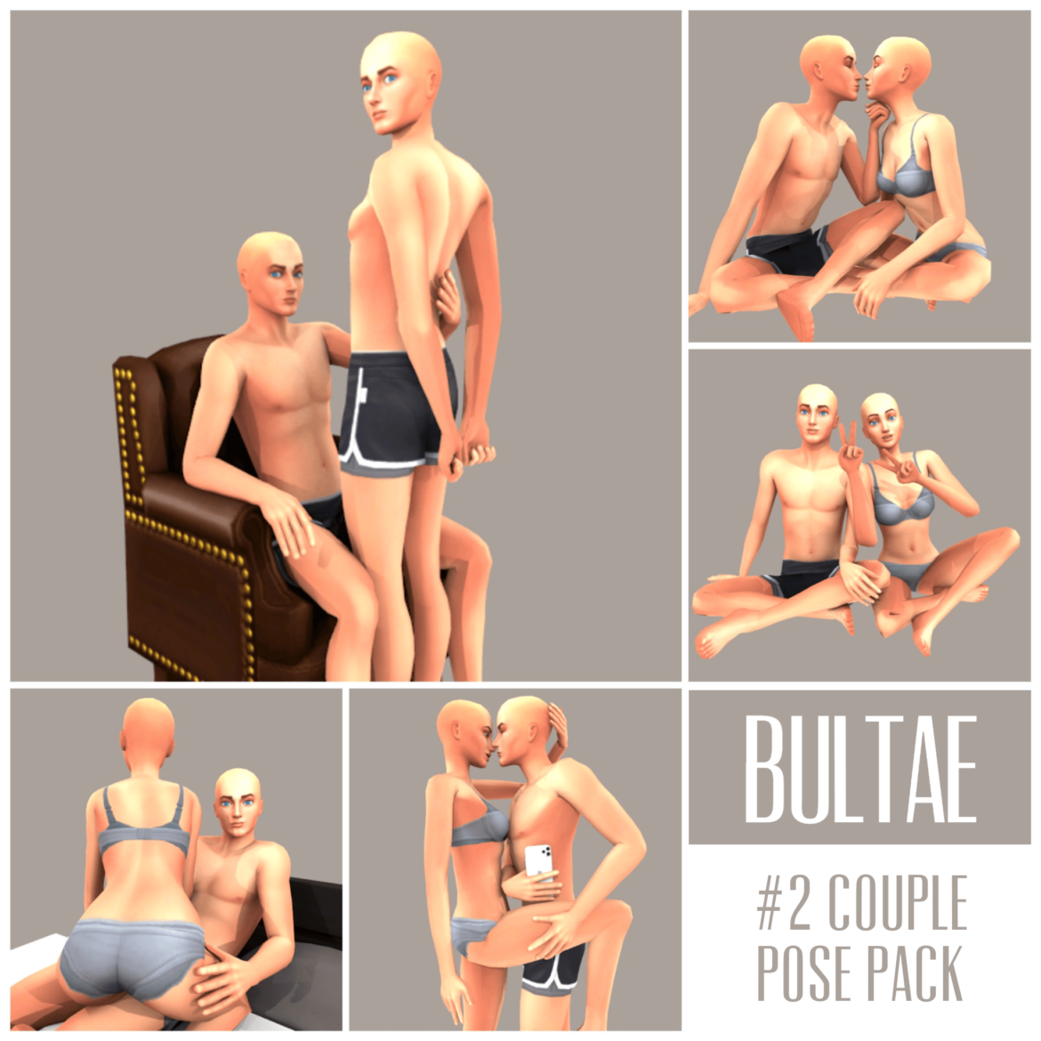 couple pose pack 2 by bultae ts4 in game pose 5