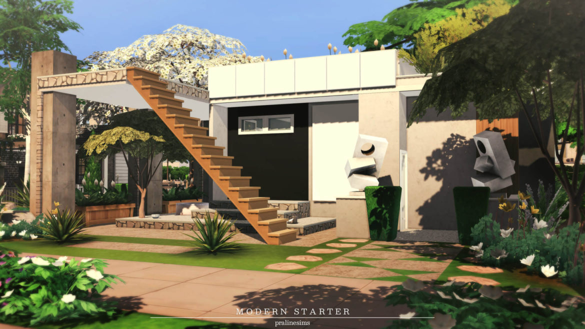 Sims 4 cross design modern starter