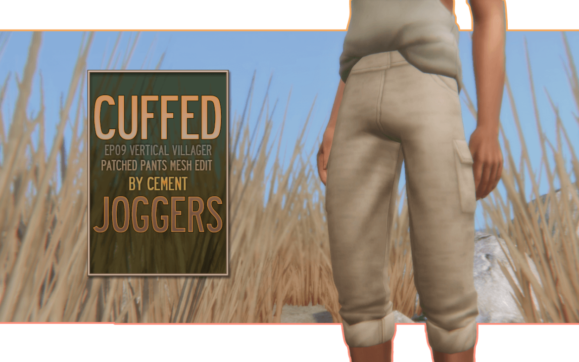 Cuffed Joggers EP09 Vertical Villager Patched