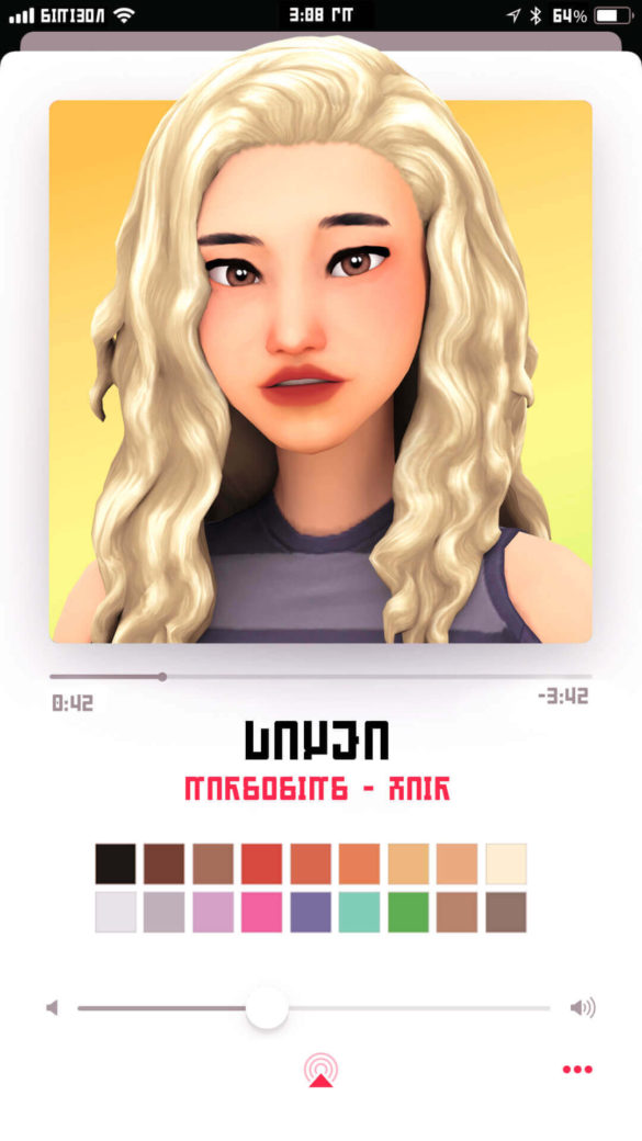 Sims 4 Dayea wavy hair by Marso Sims
