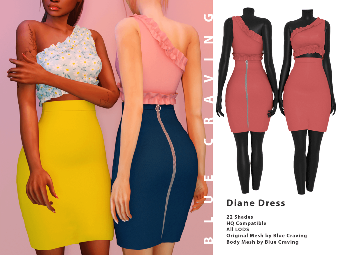 sims 4 diane dress