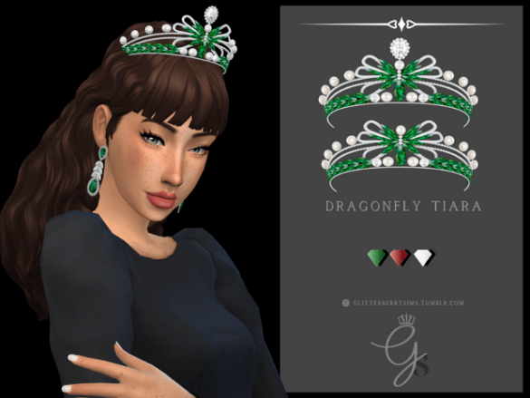 Sims 4 dragonfly tiara two versions