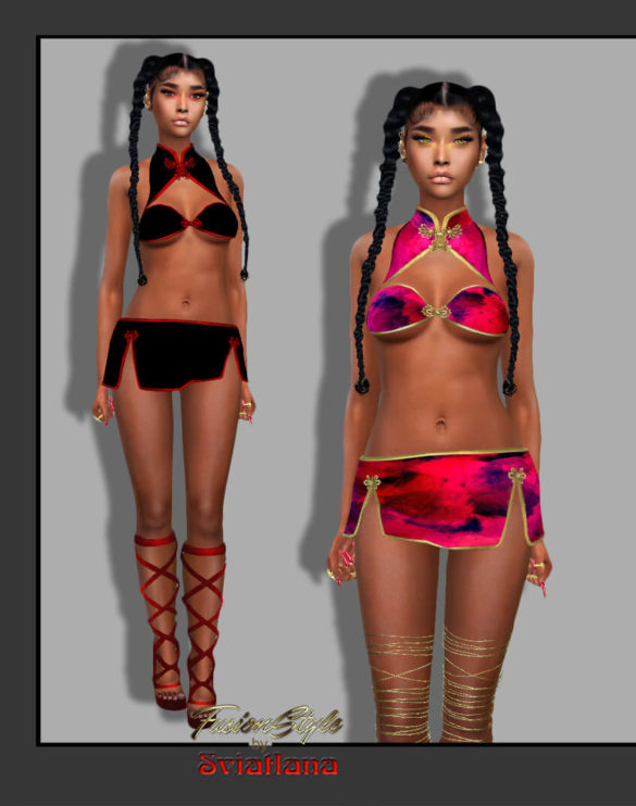 Sims 4 sexy two part colors