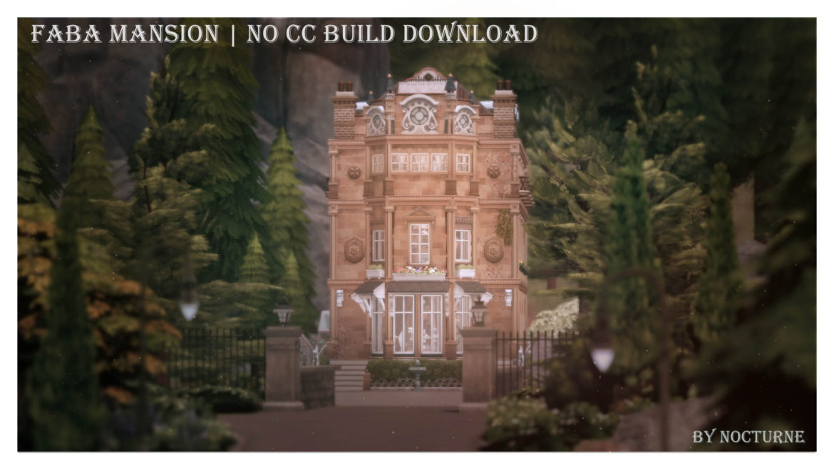 Sims 4 faba mansion boop no cc lot download