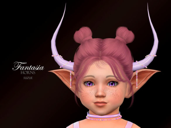 Sims 4 Fantasia Horns Toddler by Suzue