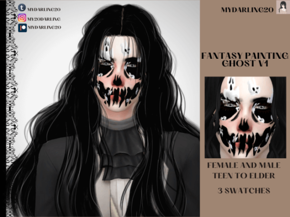 Sims 4 fantasy painting ghost v1