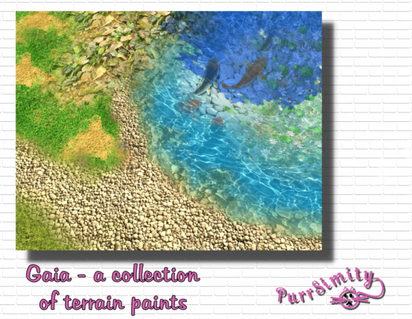 Sims 4 Gaia – a variety of terrain paints.