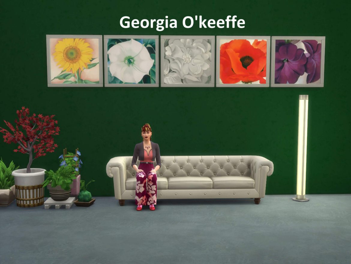 Sims 4 Georgia Okeeffe – Wall Paintings