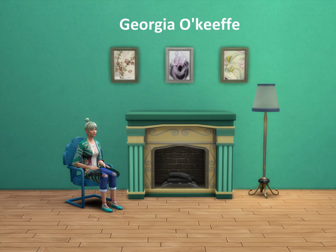 Sims 4 Georgia O’keeffe wall paintings