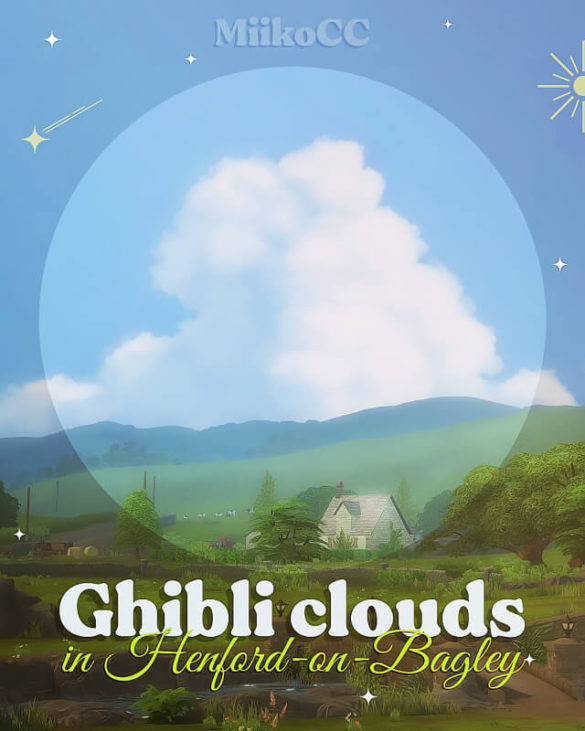 Sims 4 ghibli clouds in henford on bagley