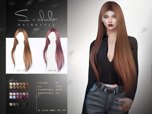 Sims 4 Hair 202101 by S-Club
