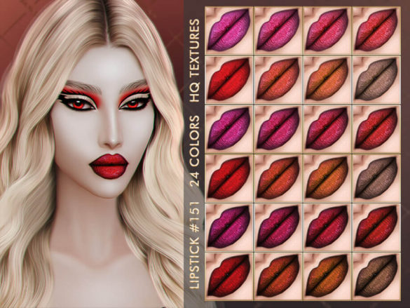 Sims 4 HALLOWEEN LIPSTICK #151 by Jul_Haos