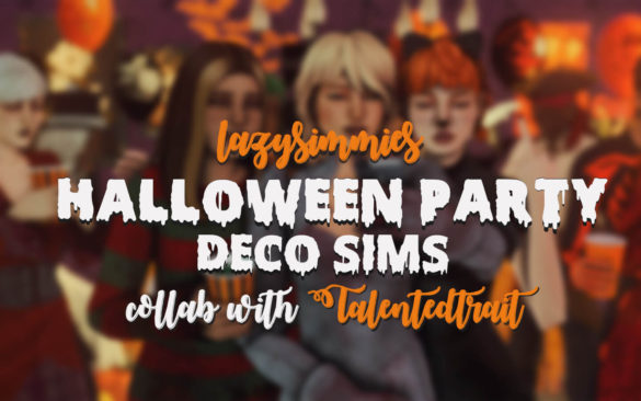 Sims 4 halloween party deco sims collab