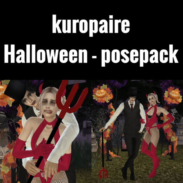 halloween posepack set1 6 solo poses all in one