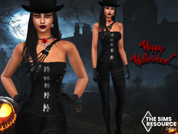 Sims 4 Halloween Vampire Costume by Saliwa