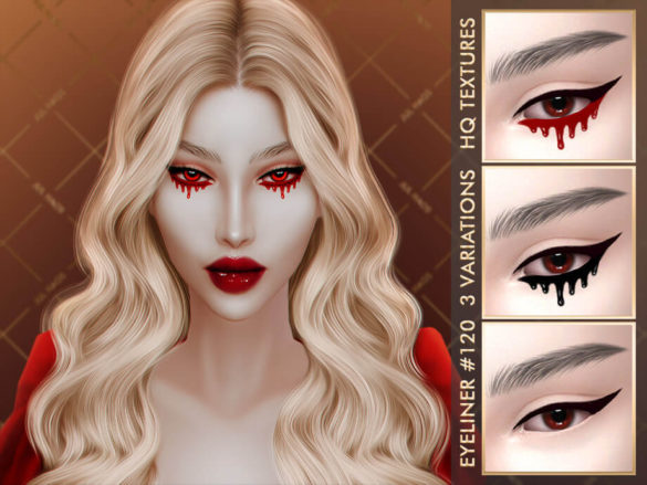 Sims 4 HALLOWEEN] EYELINER #120 by Jul_Haos