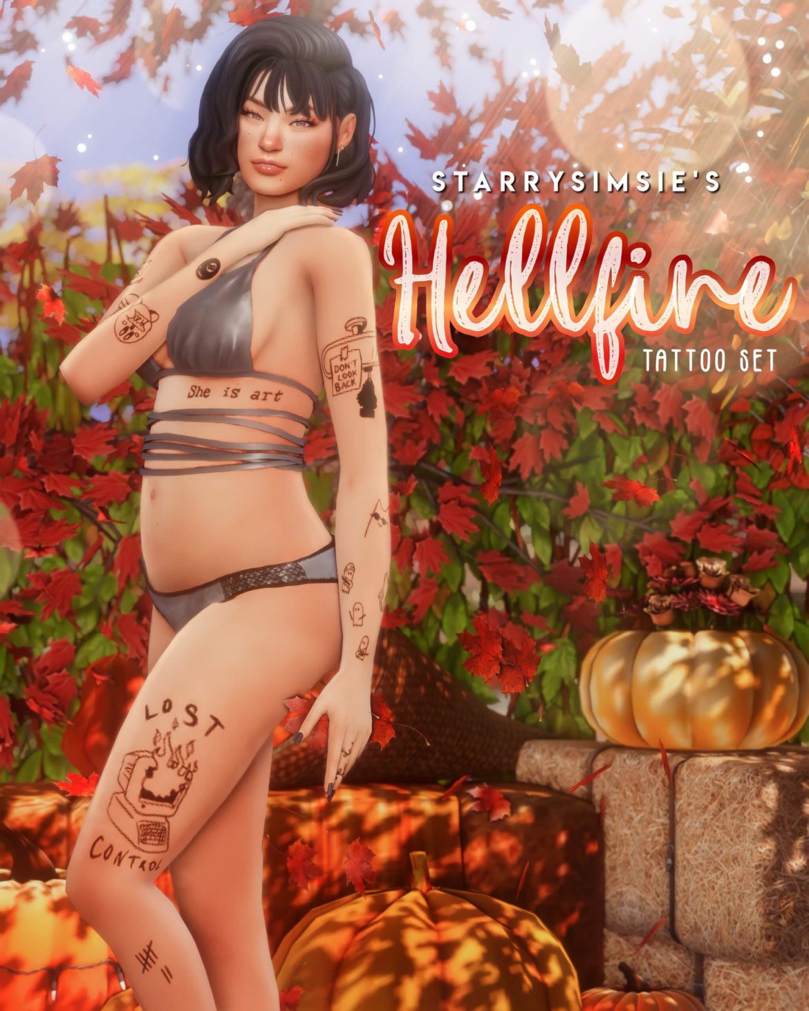 Sims 4 Hellfire – Tattoo Set