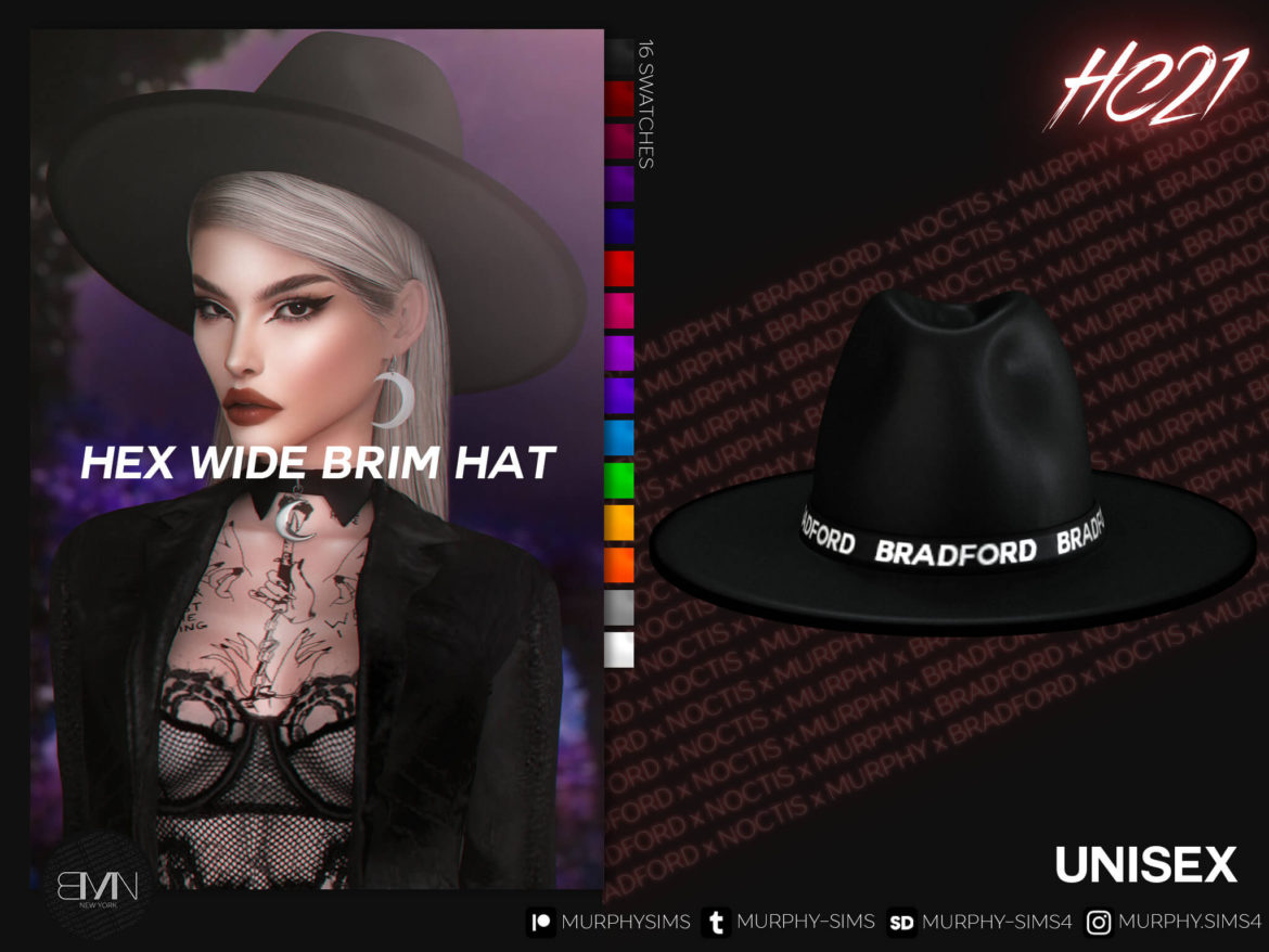 Sims 4 hex wide brim hat