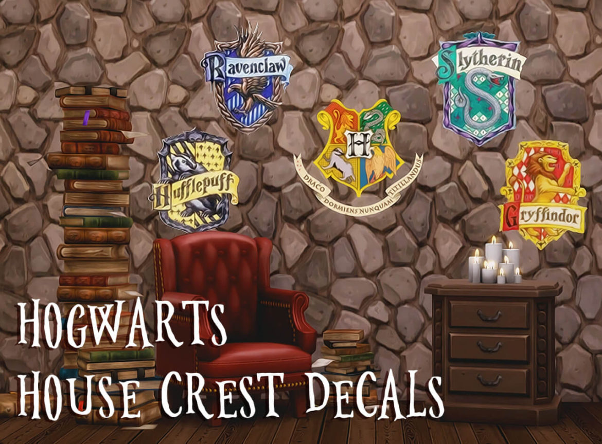 hogwarts house crest decals show your house pride