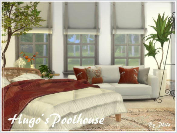 Sims 4 Hugo’s Poolhouse Bedroom En-Suite