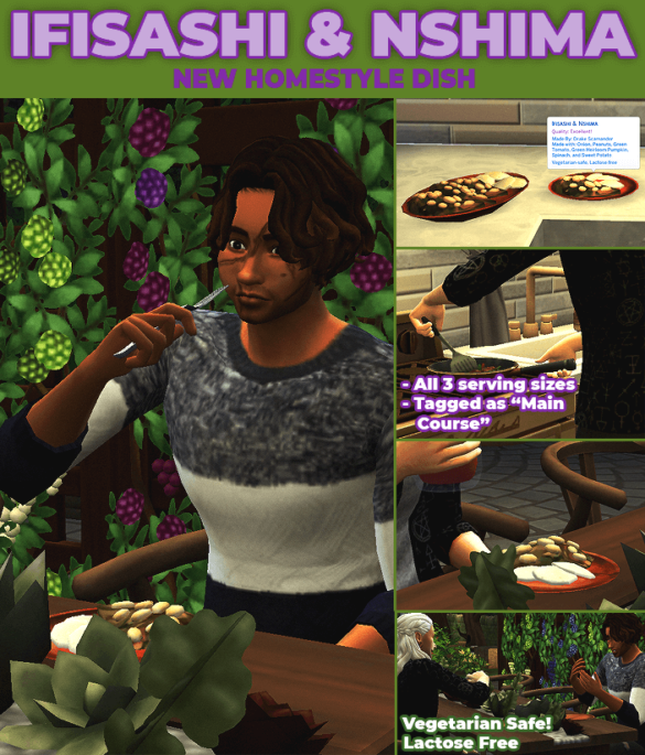 Sims 4 Ifisashi & Nshima – New Custom Recipe