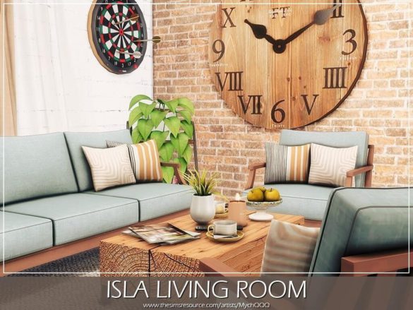Sims 4 isla living room cc