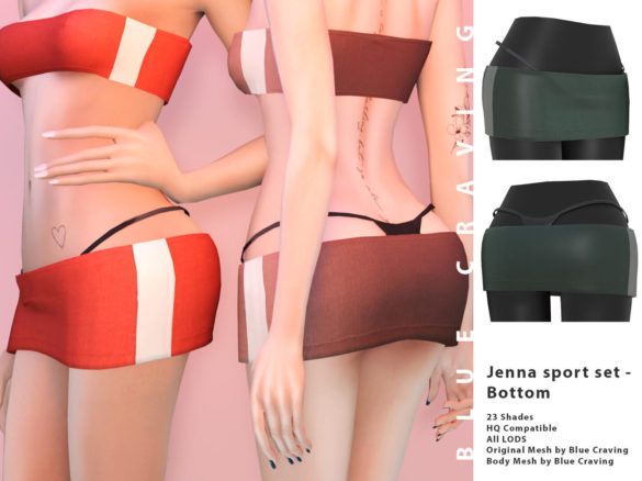 sims 4 jenna sport set top bottom