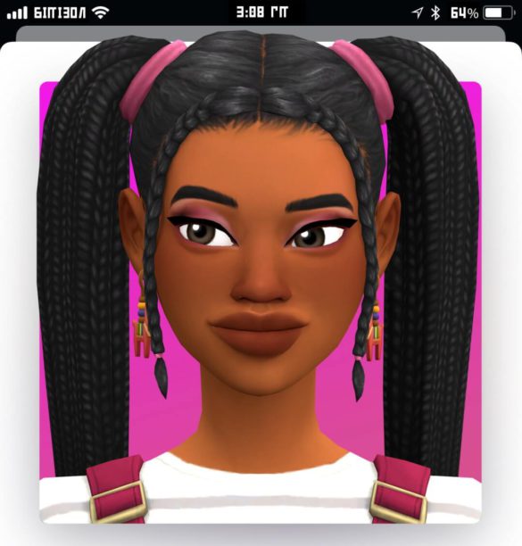 Sims 4 Kabibe hair by Marso Sims