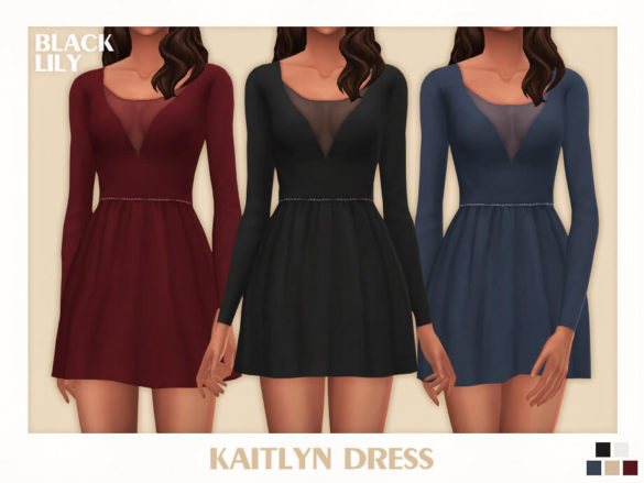 Sims 4 Kaitlyn Dress by Black Lily