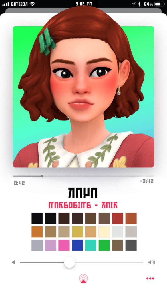 Sims 4 Kaya hair by Marso Sims