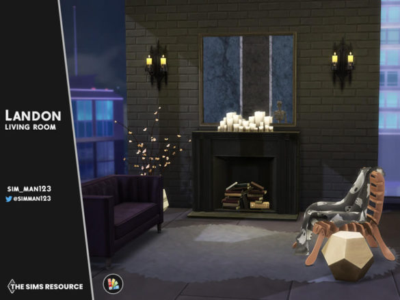 Sims 4 Landon Living Room by sim_man123