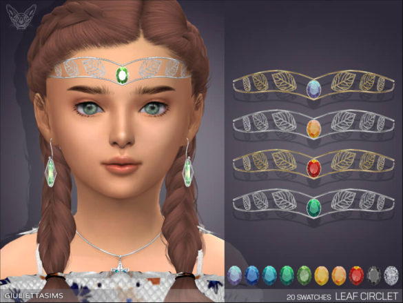 Sims 4 Leaf Circlet For Kids by feyona