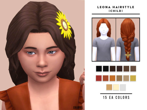 Sims 4 leona hairstyle sunflowers child hairstyle