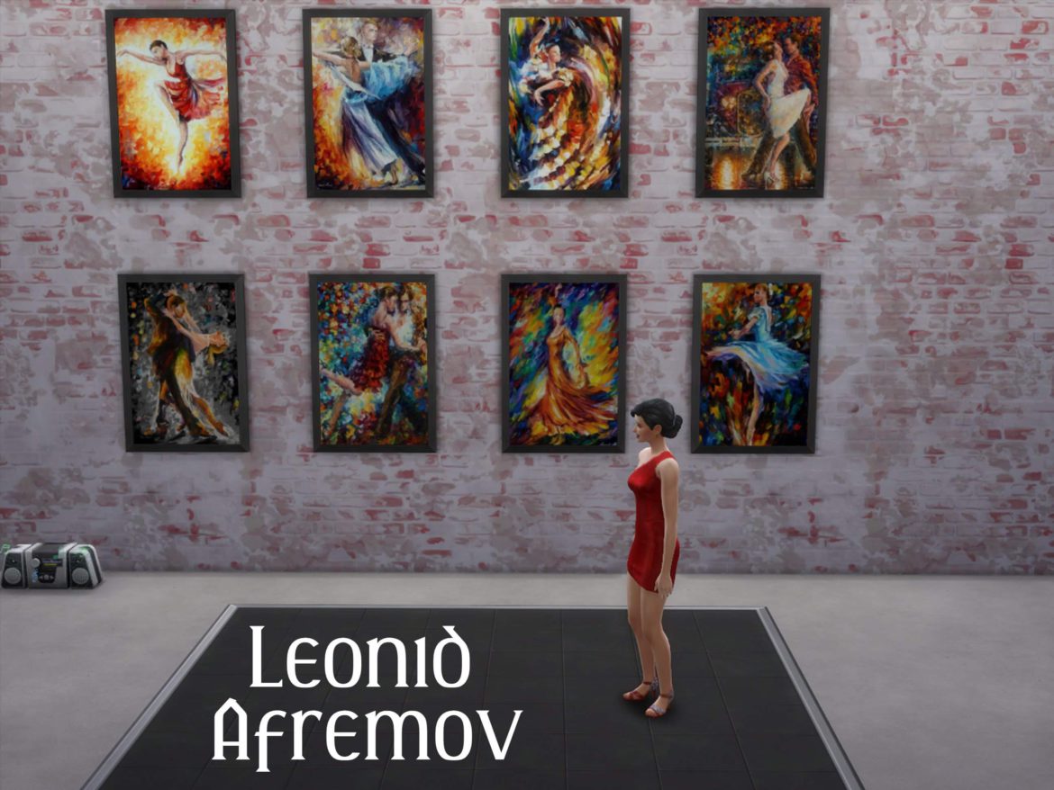 Sims 4 Leonid Afremov Paintings – Dancers Collection