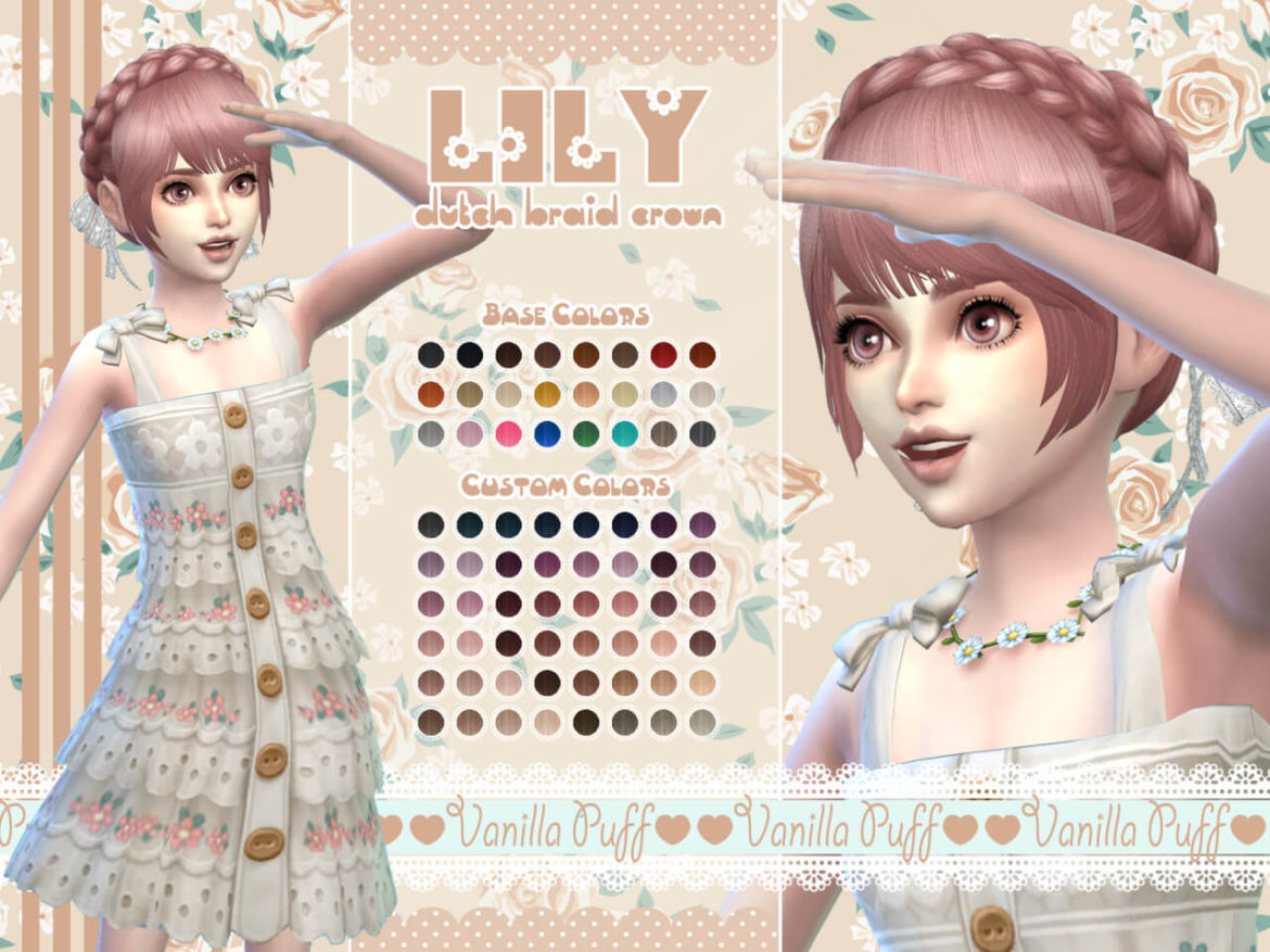 LILY Dutch Braid Crown Hair Child by VANILLA PUFF