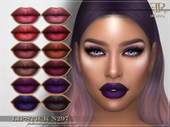 Sims 4 Lipstick N297 by FashionRoyaltySims at TSR