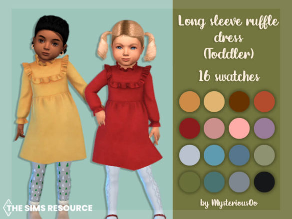 Long sleeve ruffle dress Toddler