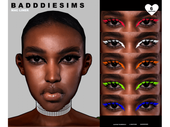 Sims 4 MAC LINER by BADDDIESIMS