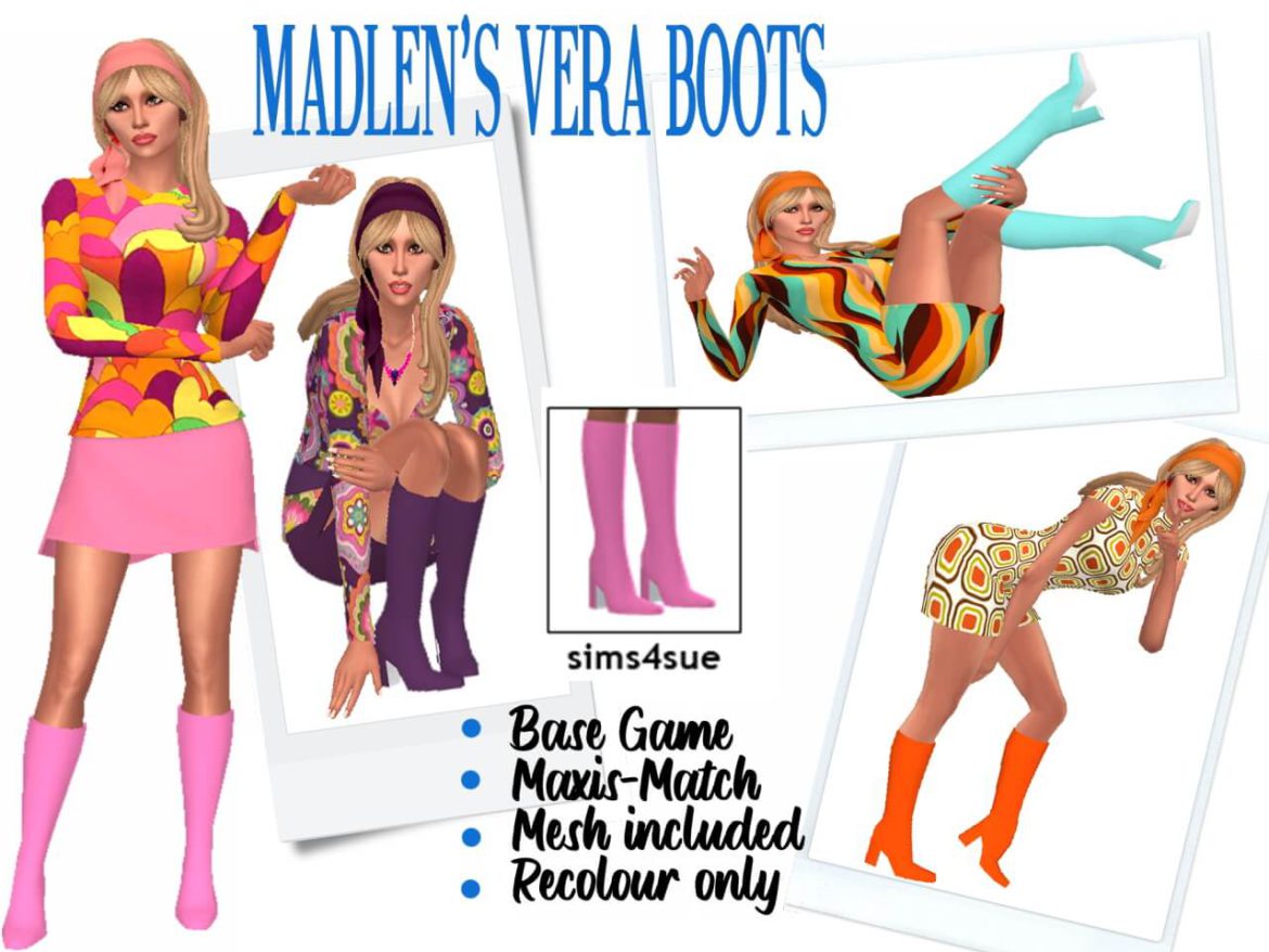 Sims 4 MADLEN’S VERA BOOTS by Sims4Sue