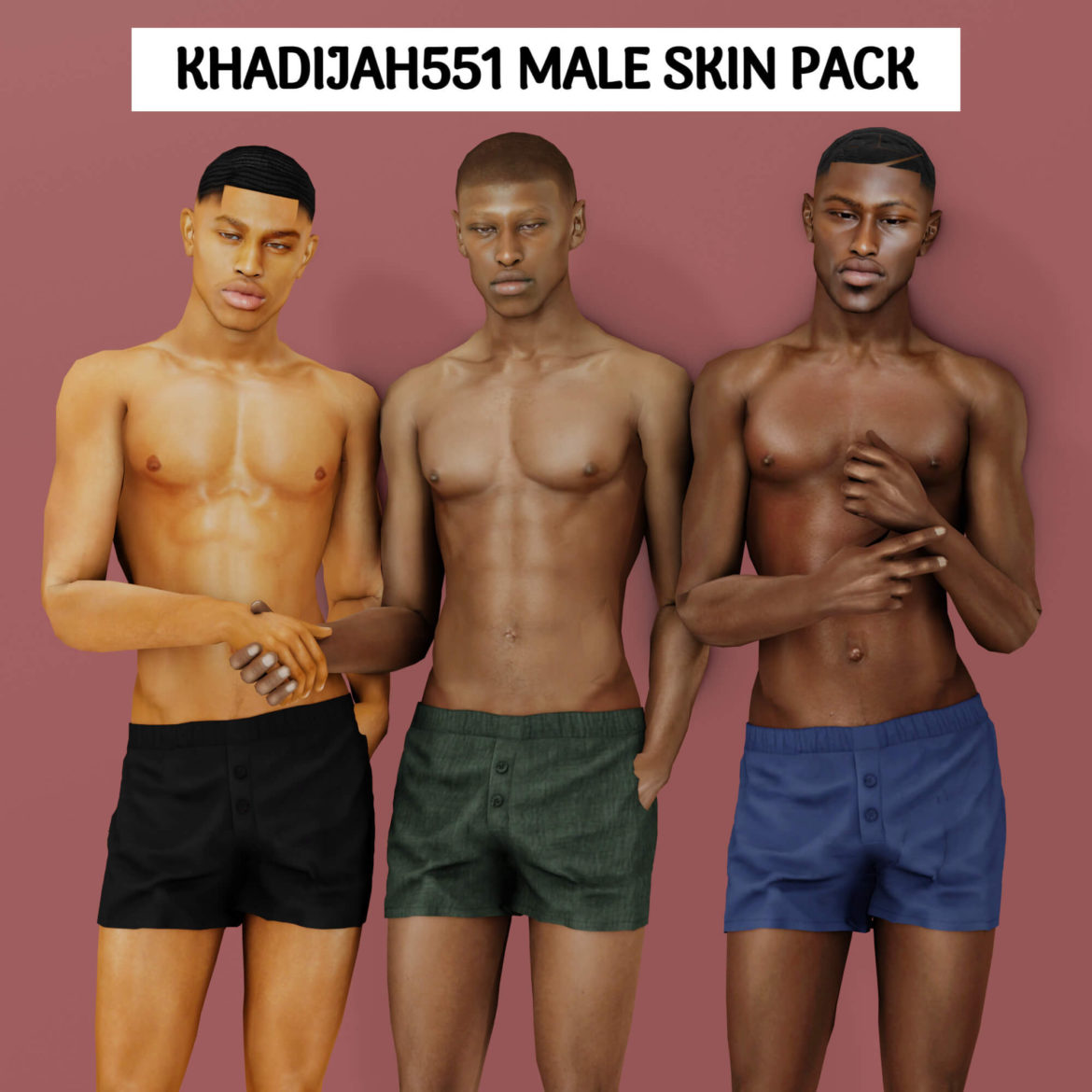 Sims 4 male skin pack