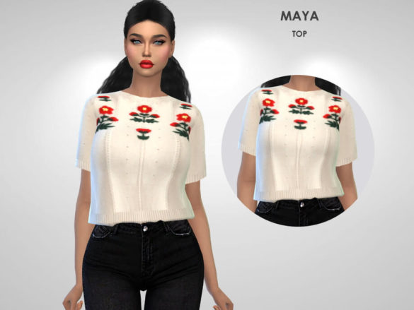 Sims 4 Maya Top by Puresim at TSR